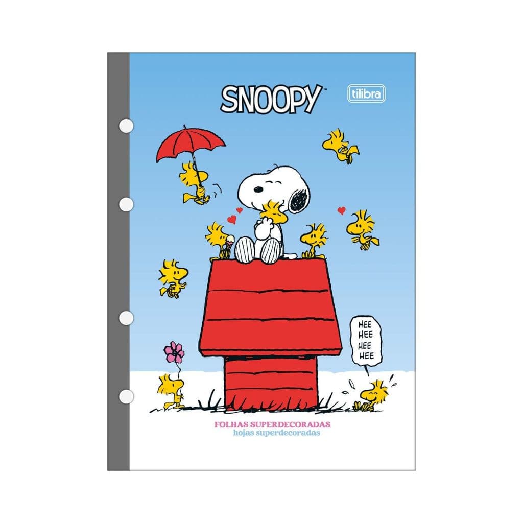 Refil Tilidisco Universitário Snoopy 80 folhas 20 x 27,5 cm - Tilibra