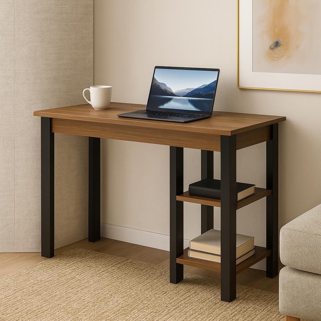 PROMOÇÃO Mesa para Escritório Super Resistente Pequena Com Prateleiras