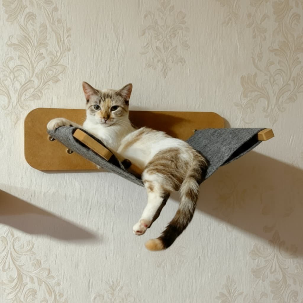 Caminha para Gatos Suspensa MDF 15MM PREMIUM REFORÇADO Rede Gatos Caminha para Gato Suspensa