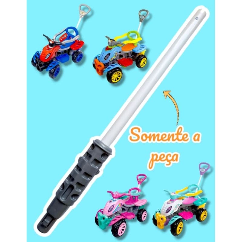 Peça trava e cano de ferro tubo haste empurrador para carrinho de passeio quadriciclo Maral original peça