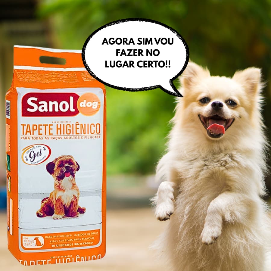 Tapete Higiênico Sanol Dog 60X80CM 30 unidades Para Caes Filhote e Adultos