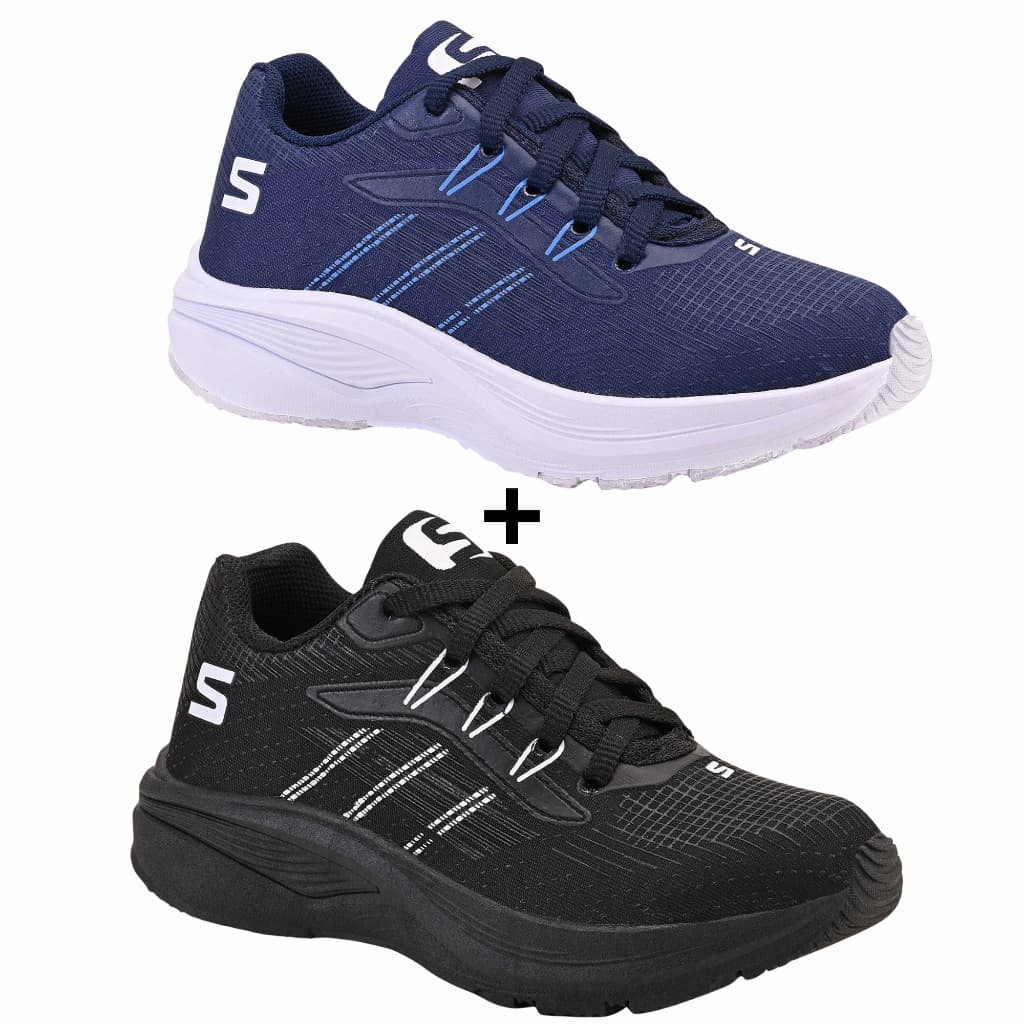 Kit Tênis Infantil Escolar Masculino Calce Fácil Sem Cardaço Confortável Leve