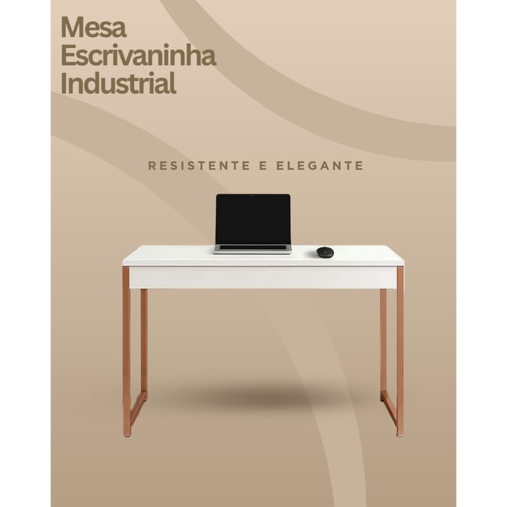 Mesa Escrivaninha Industrial 90x45x76 cm |  resistente, funcional e com design moderno