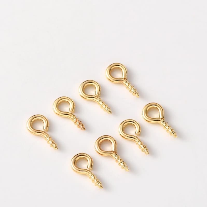 Mini Pitão Rosqueável Dourado/prata 100 Pcs -- 4*8mm/5*10mm