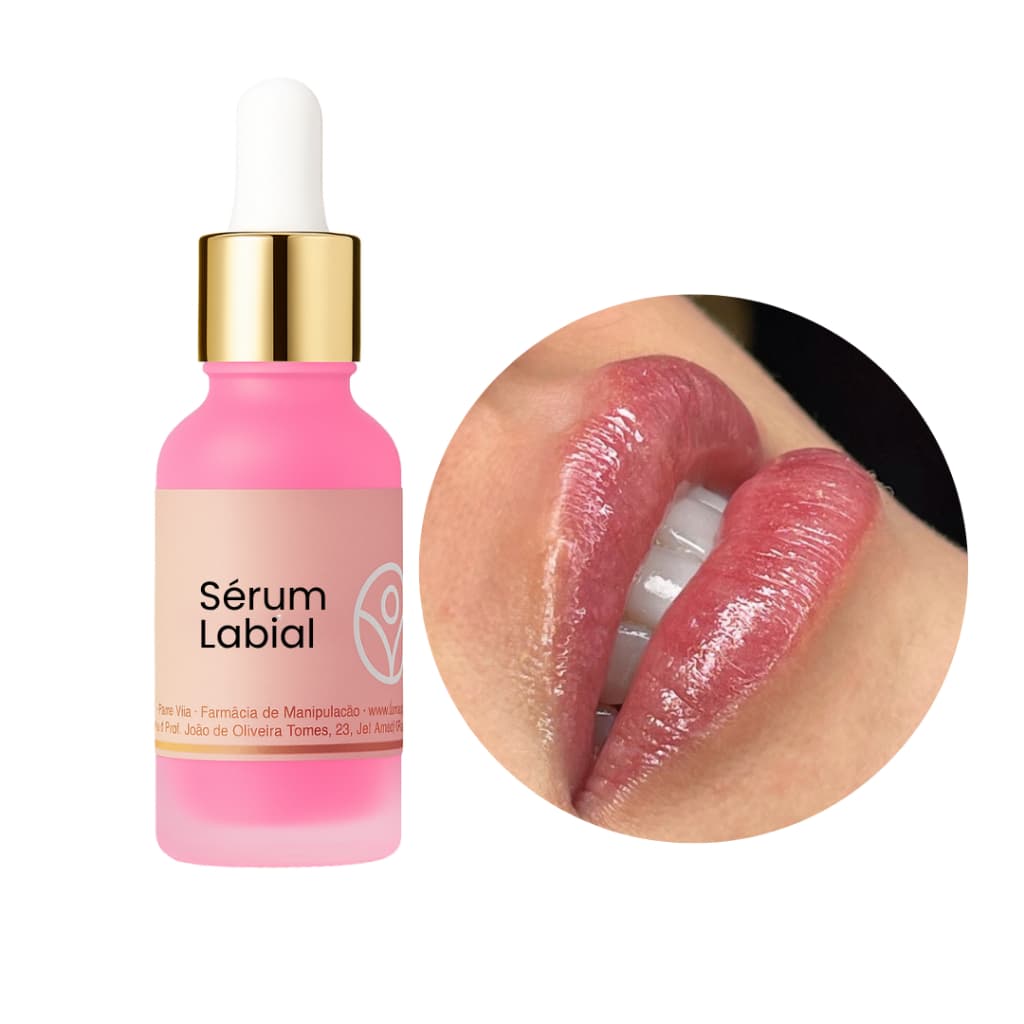 Sérum Rosa Morango Hidragloss – Microagulhamento Labial e Revitalização dos Lábios 30ml