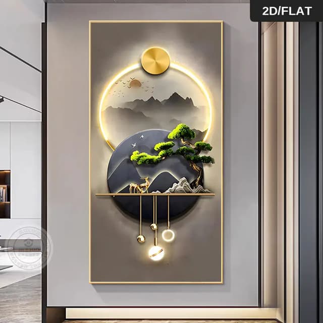 Quadro Decorativo Arvore da Vida Moderna NÃO acompanha LED