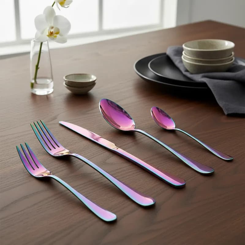 Conjunto de Talheres com 30 peças Arco-íris