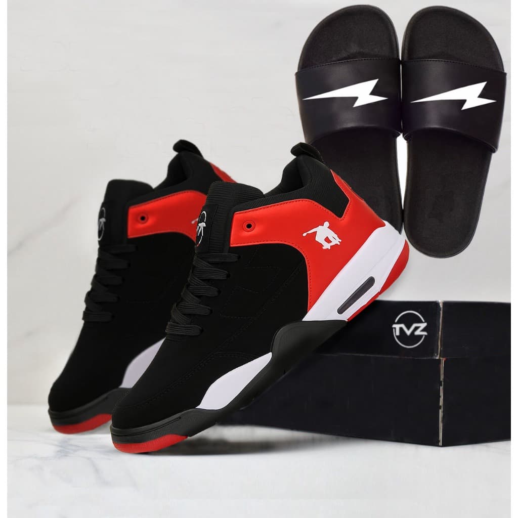 Tenis para treino botinha basquete academia + chinelo