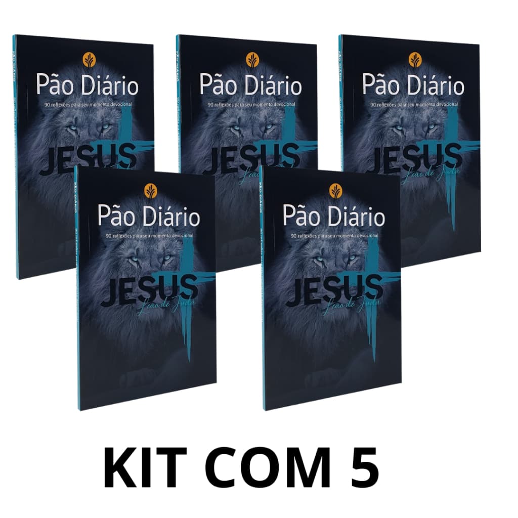 Kit com 5 Devocional Pão Diário | 90 reflexões | Capa Leão de Judá