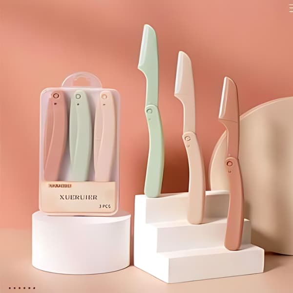 Kit 3 Peças Lâmina Gilette Facial Rosto Sobrancelha