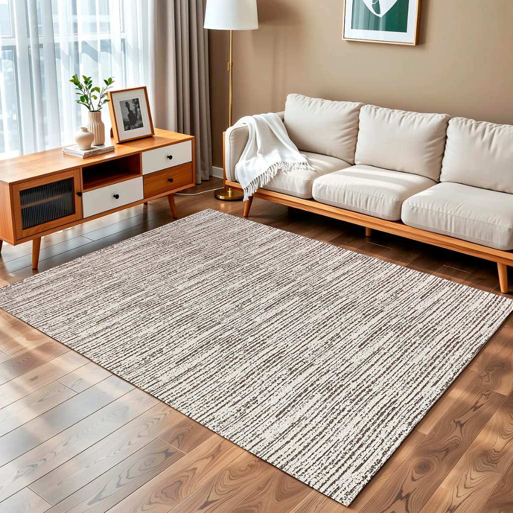 Tapete Sala Decoração Artesanal 2,00 x 1,40m Antiderrapante Mesclado Rústico