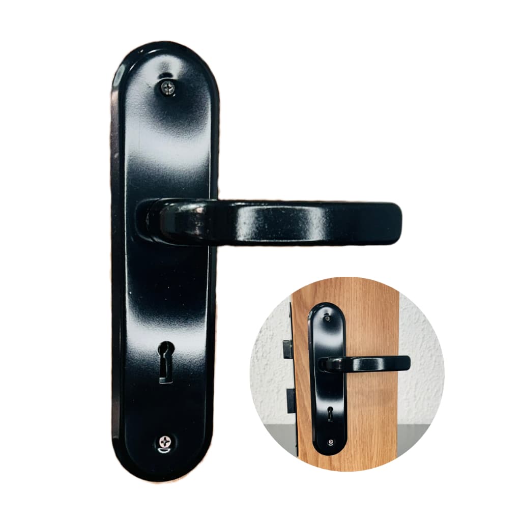 Fechadura de Porta de quarto Interna modelo Stilo Preto MGM 510