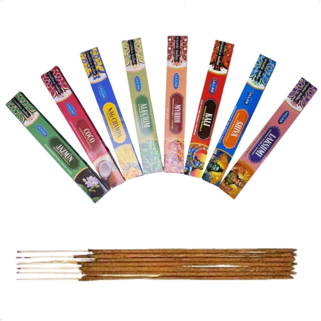 Kit 12 Cxs Incenso Indiano Massala Ullas – Fragrancias Sortidas