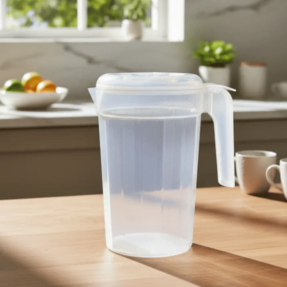Jarra Plástica 2L Tampa Transparente Para Água Suco Chá Café Gelado
