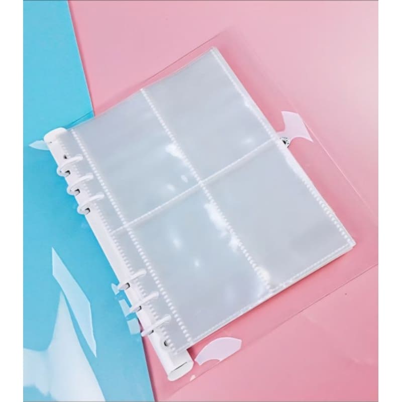 Folhas plastico para Binder Tam A5 - 4 bolsos KIT 5,10,20 FOLHAS