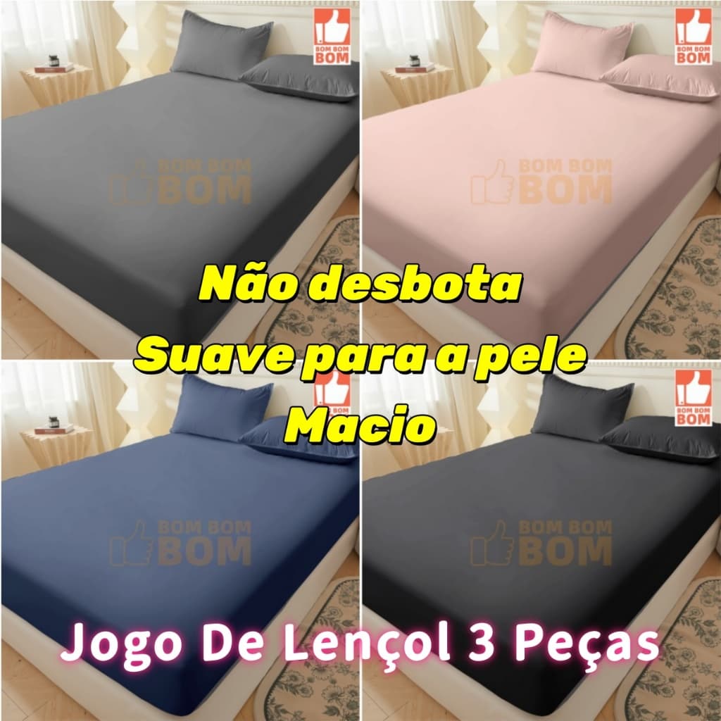 Jogo de lençol com de 02 03 Preço Não Desbota Conjunto de Capa de Colchão Solteiro Casal Queen King