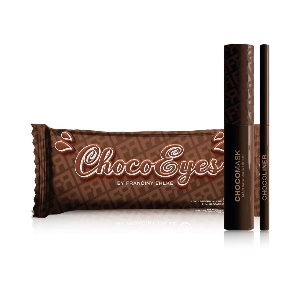 Kit Fran Chocoeyes Máscara Cilios Marrom e Lápis Multifucional By Franciny Ehlke