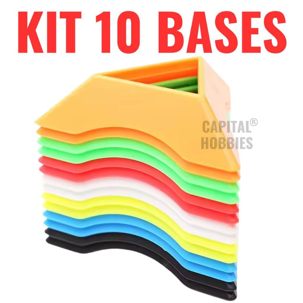 Base triangular de apoio para cubo mágico suporte de plástico  kit com 5 ou 10 unidades