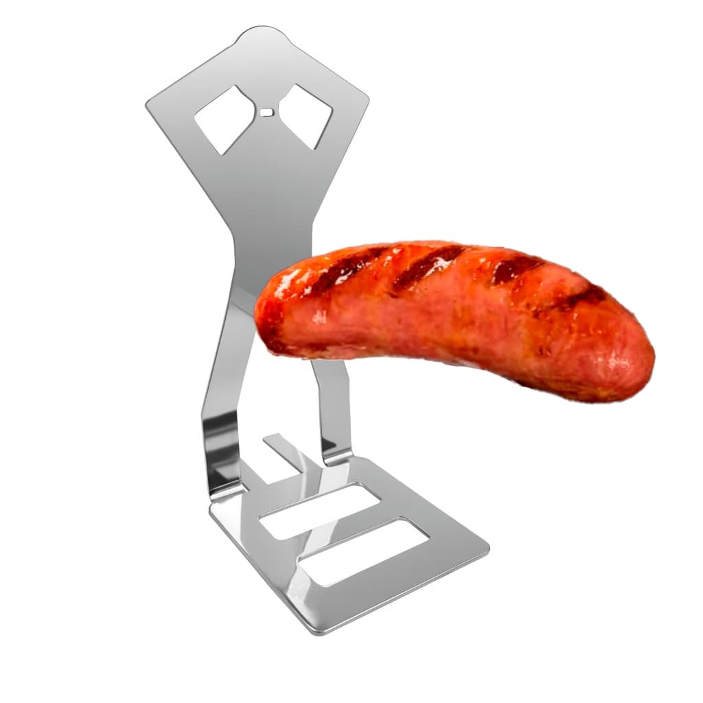 Espetinho Inox Engraçado para Churrasco - Queijo Qualho, Pão de Alho, Linguiça, etc