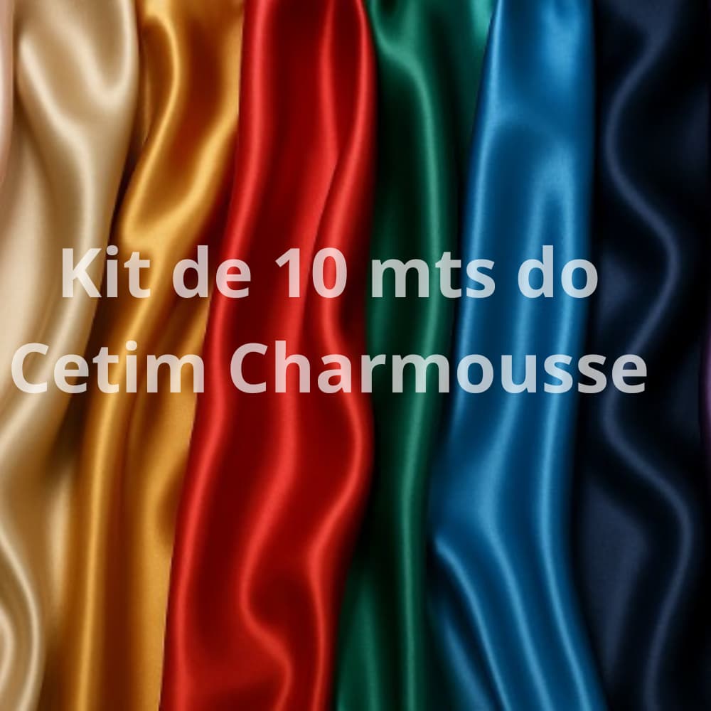 "Tecido Cetim Charmousse 1,50m Largura - Brilhante Para Robes, Noivas e Decoração - Metro Inteiro"