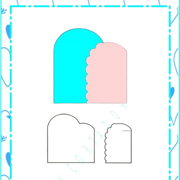 cortador moldura arco 8cm x 8.2cm