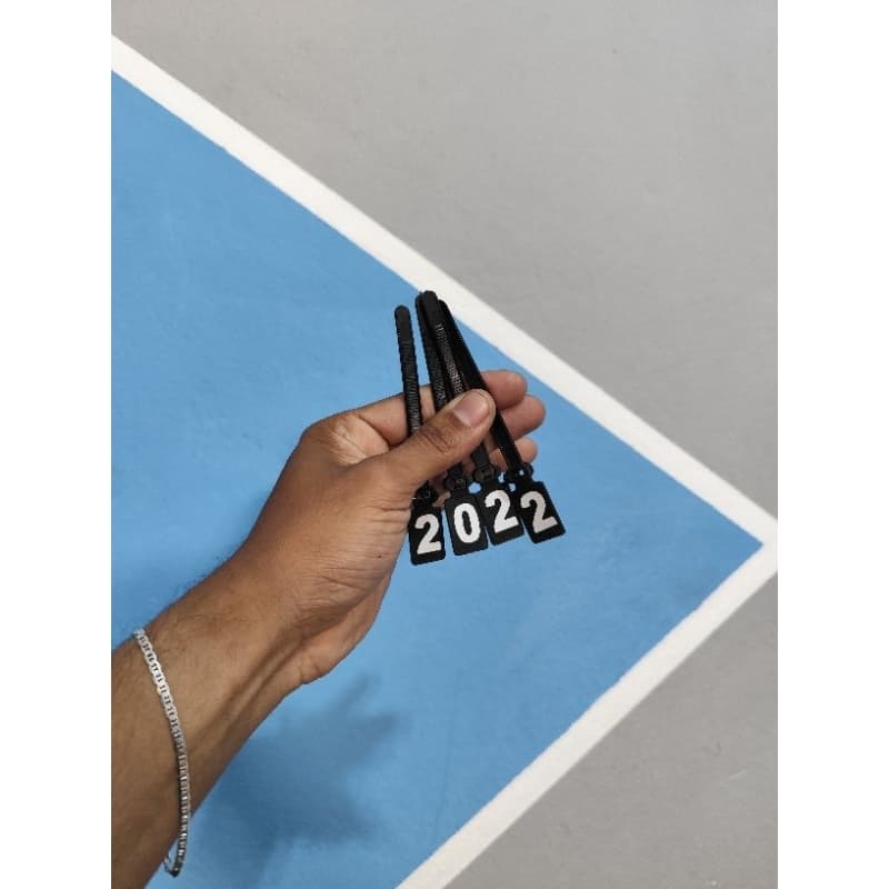 plaquinha numéricas abraçadeira presilhas