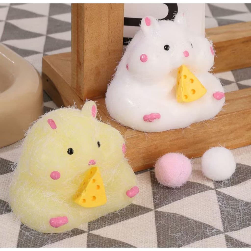 Taba Squishy de Hamster Patinha Gatinho Brinquedo de Apertar Antiestresse Dia das Crianças