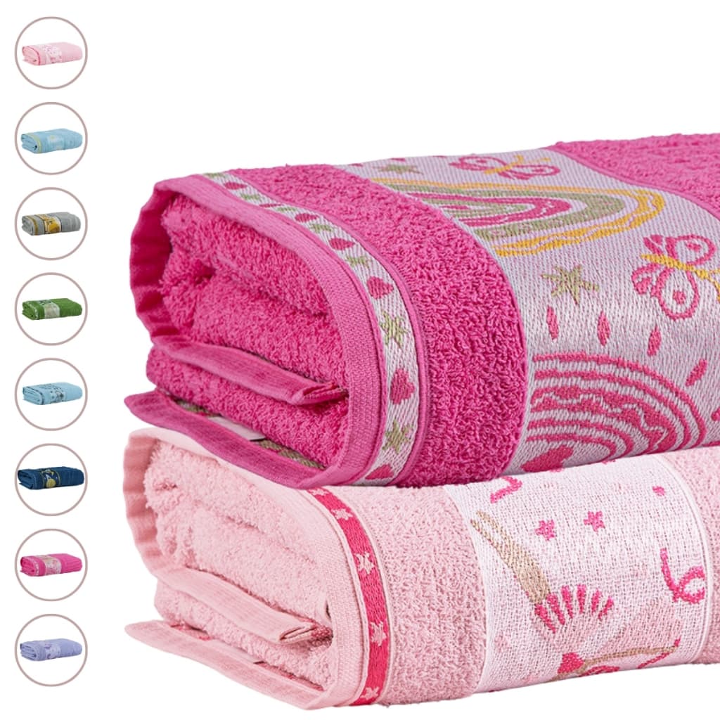 Kit 02 Toalha de Banho Infantil 100% Algodão Bouti Kids Minimi 75cm x 1,15m Praia e Piscina