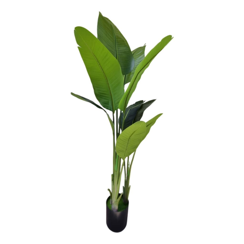 Bananeira Artificial 1,6 m – Árvore Grande Decorativa Falsa com Folhagem Realista para Sala, Escritório ou Varanda