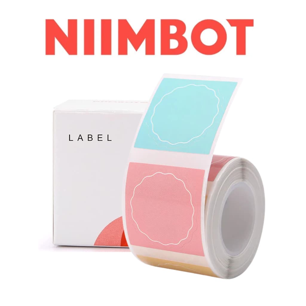 NIIMBOT Etiquetas B1/B21/B3S 34x34mm 200 Rótulos Papel Térmica para Impressão de Etiquetas Adesivas Redondo Colorida