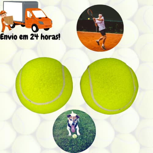 Kit Com 2 Bolas de Tênis Para Esporte Lazer Treinamento Treino Ar Livre