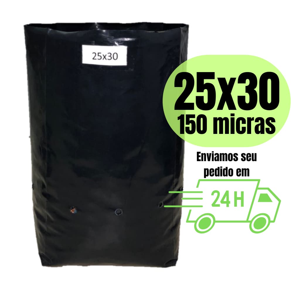 Saco plástico 25x30 para mudas saquinho para plantar