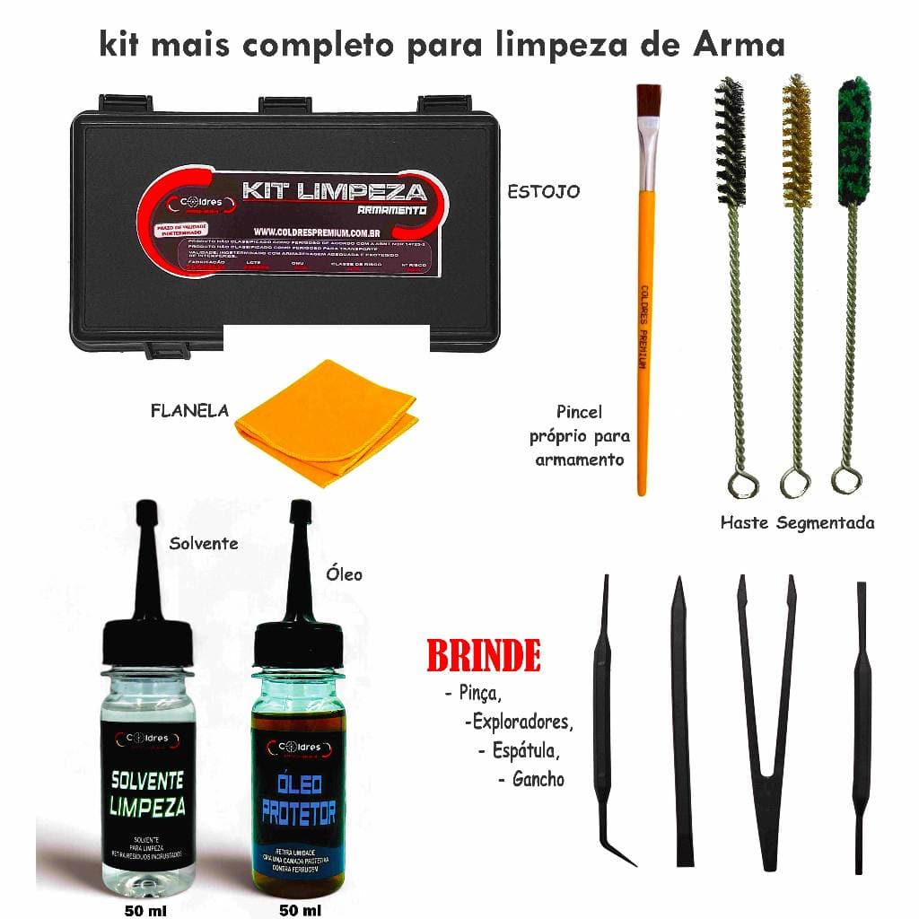 KIT de Limpeza  9mm, .40, 380, .38