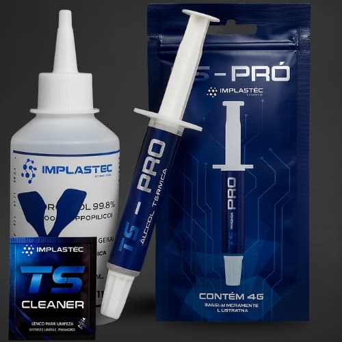Pasta Térmica Ts Pró 4g Kit com Limpador Multiuso - Processador, Notebook, CPU, GPU, Xbox, PS3, PS4