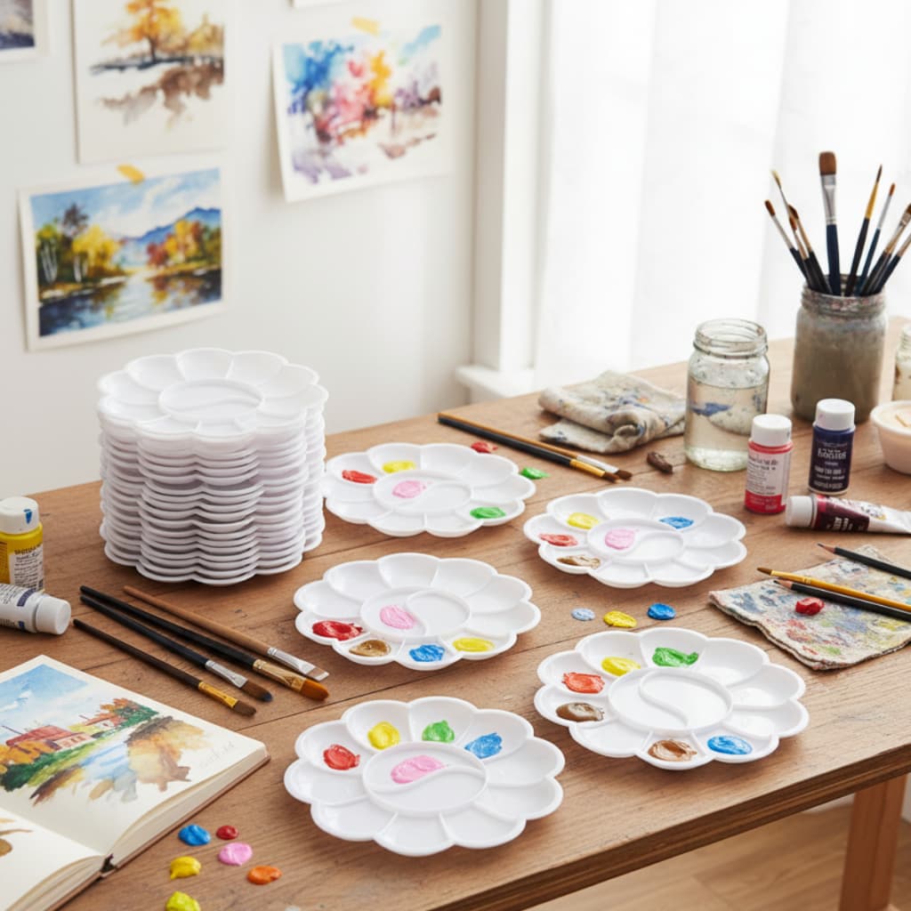 Paleta Godê Flor de Tinta Para Pinturas Artesanatos Escolar