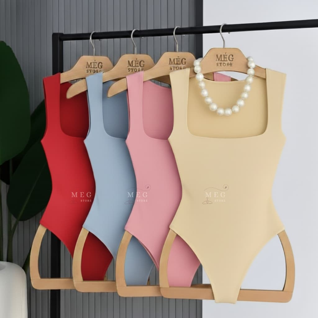 Body Decote Quadrado Feminino Com Forro Suplex Collant Verão P M G GG Blogueira Moda Gringa