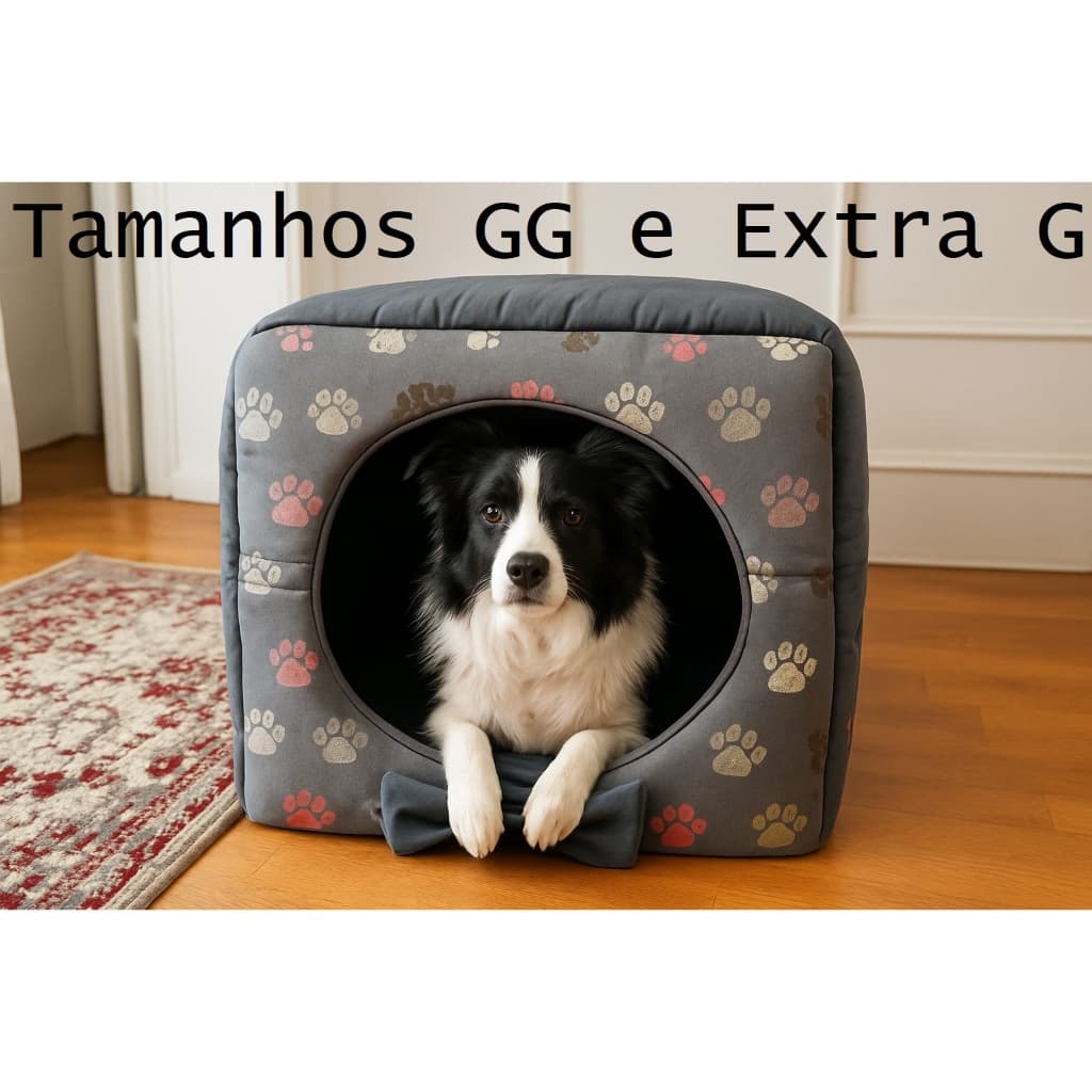 Casinha Toca Cama Iglu 2 Em 1 Cachorro Cão E Gato Tam GG E XG Gigante