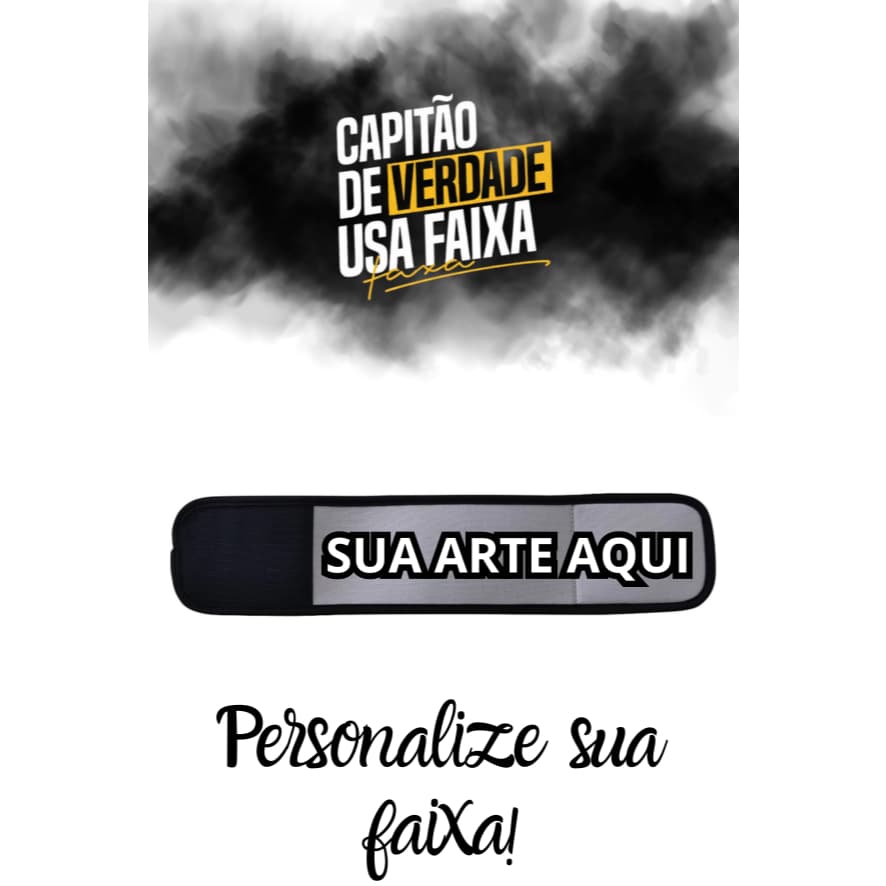 Faixa Personalizada de Capitão em Neoprene – Seu Time, Sua Identidade!