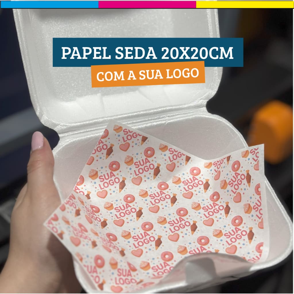 Papel  para hamburgueira personalizado com a sua logo