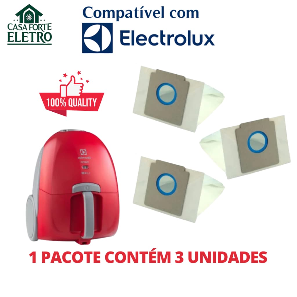 Kit 3 Sacos Descartáveis p/ Aspiradores de Pó Modelo NANO Alta Qualidade