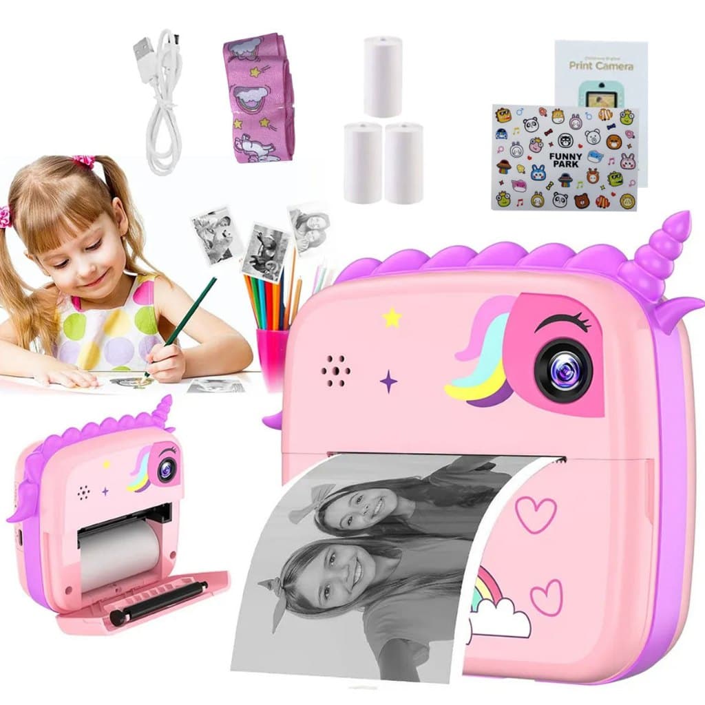 Câmera Hd Infantil Instantânea Filmadora Full Divertida Jogo