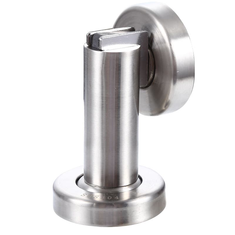 Trava Porta Fixador Magnético Em Aço Inox Piso Ou Parede Reforçado 80kg