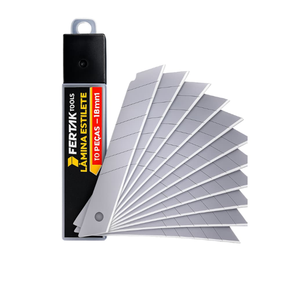 Lâminas Estilete Profissional 18mm / 25mm Profissional Aço Carbono Afiado Kit