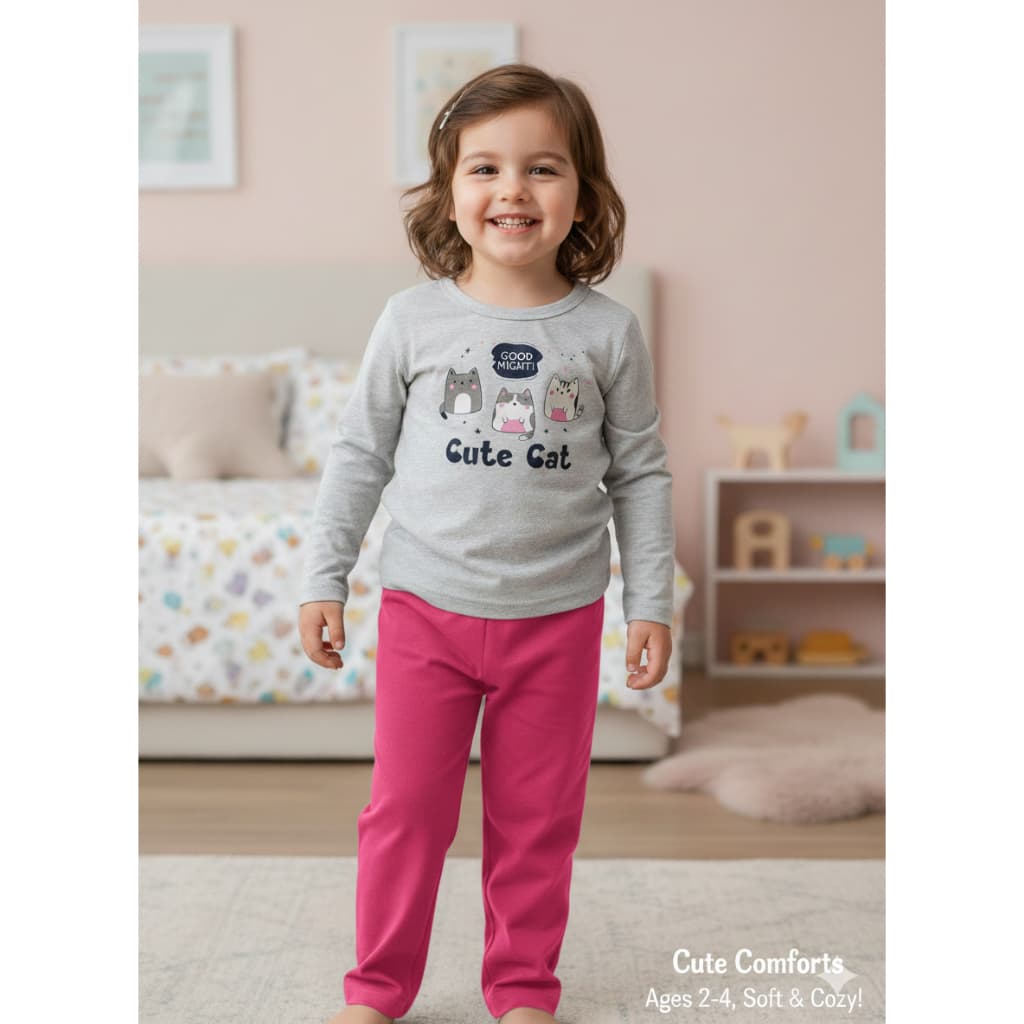 Pijama Feminino Longo Blusa Calça Inverno Infanto Juvenil 100% algodão