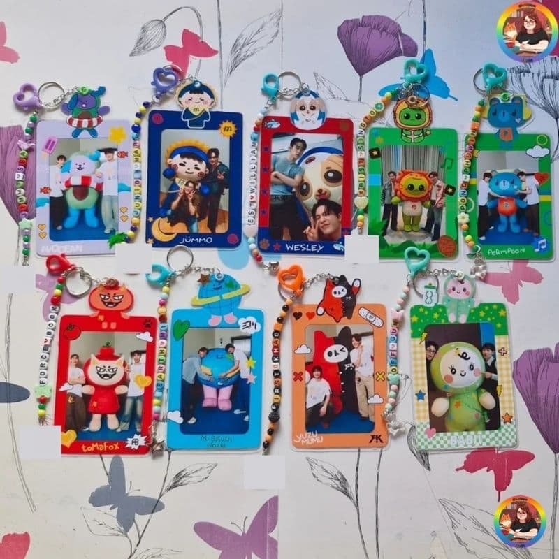 Chaveiros Holder 12,5x8 cm mascotes BL e GL, plastificado em polasseal