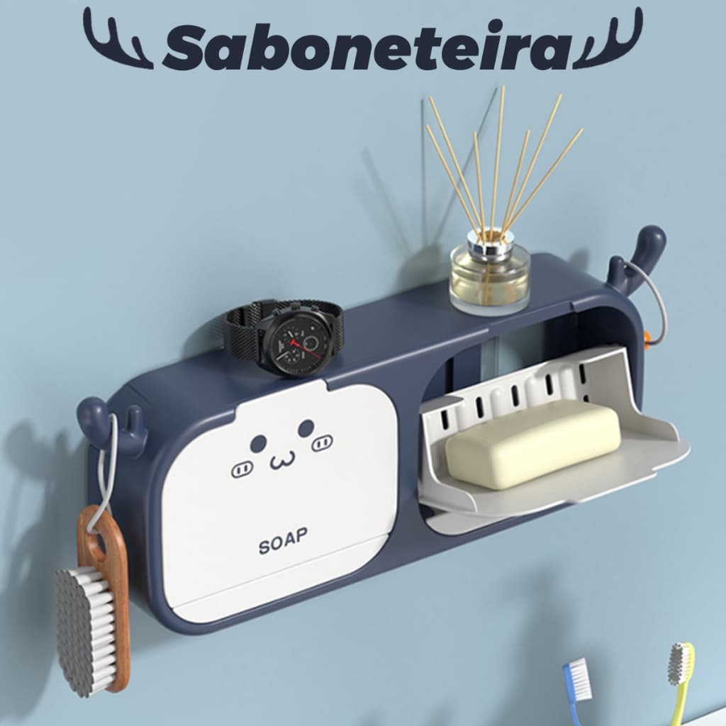 Natal Decoração de Natal Saboneteira Porta-sabonete para montagem em parede autoadesivo