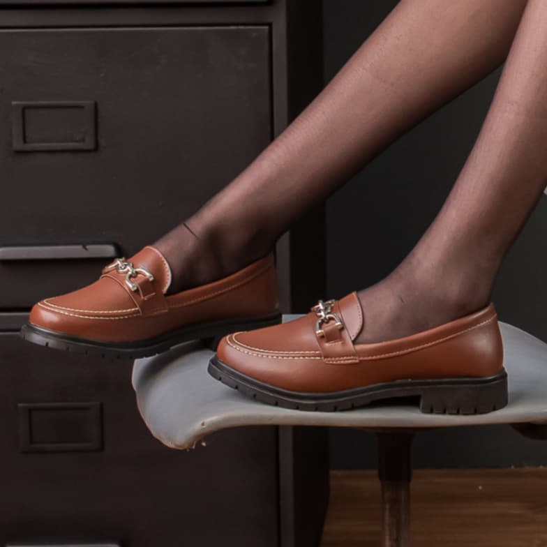 Mocassim Oxford Feminino Sapatilha Tratorado Loafer Conforto