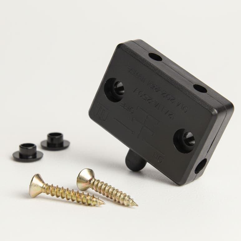 Kit 5 Interruptor Botão liga desliga 1A Bivolt Interruptor de móveis Porta Armário Automação