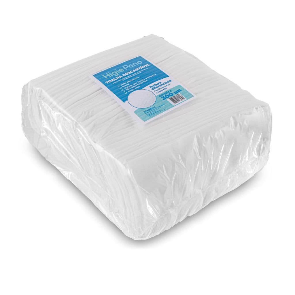 300Un Lenço Multiuso Higiepano para Banho e Limpeza