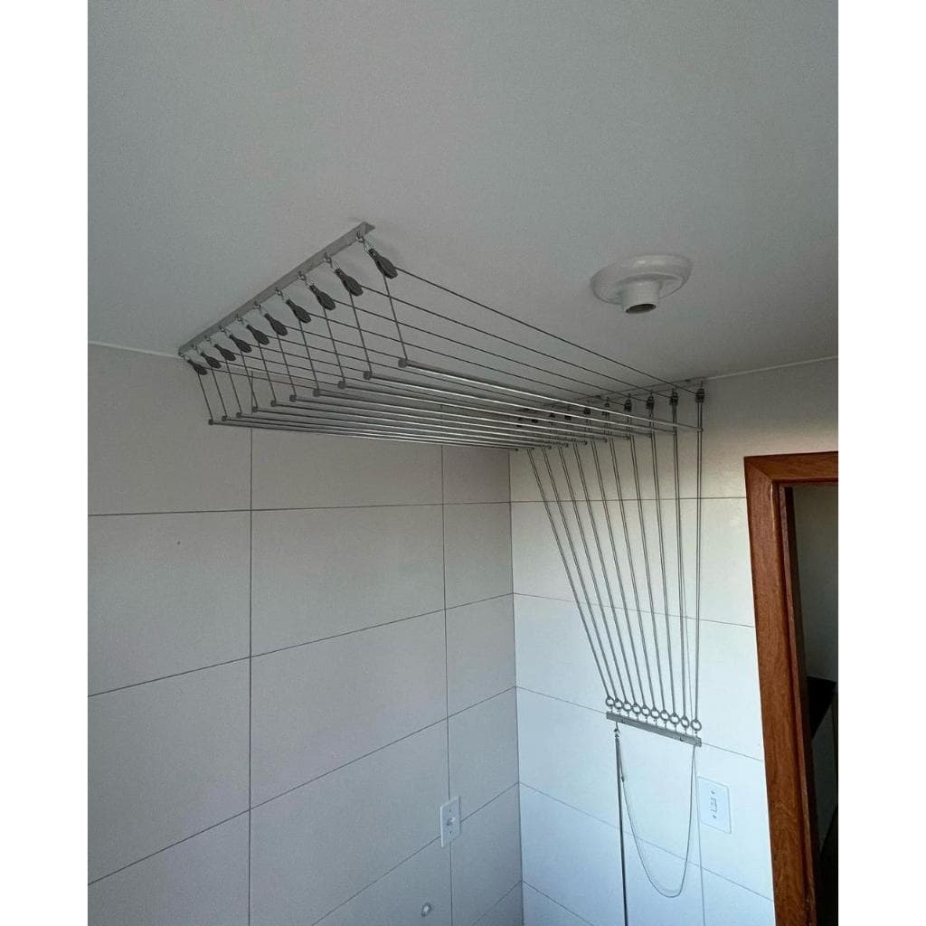 Varal de Teto com Varetas de Metal Individuais